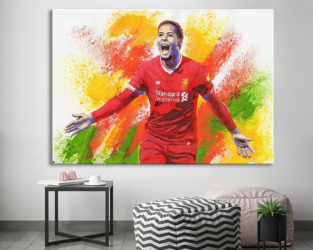 Virgil van Dijk Art Print: Canvas or Paper