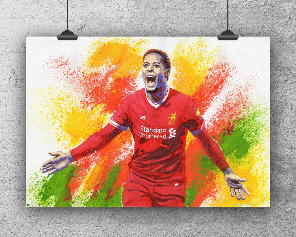 Virgil van Dijk Art Print: Canvas or Paper