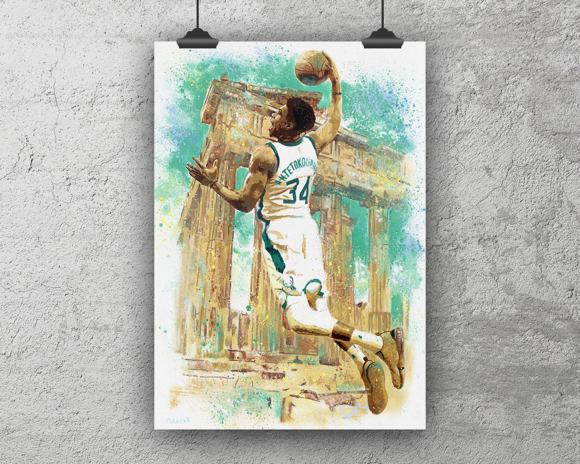 Giannis Antetokounmpo Art Print: Canvas or Paper