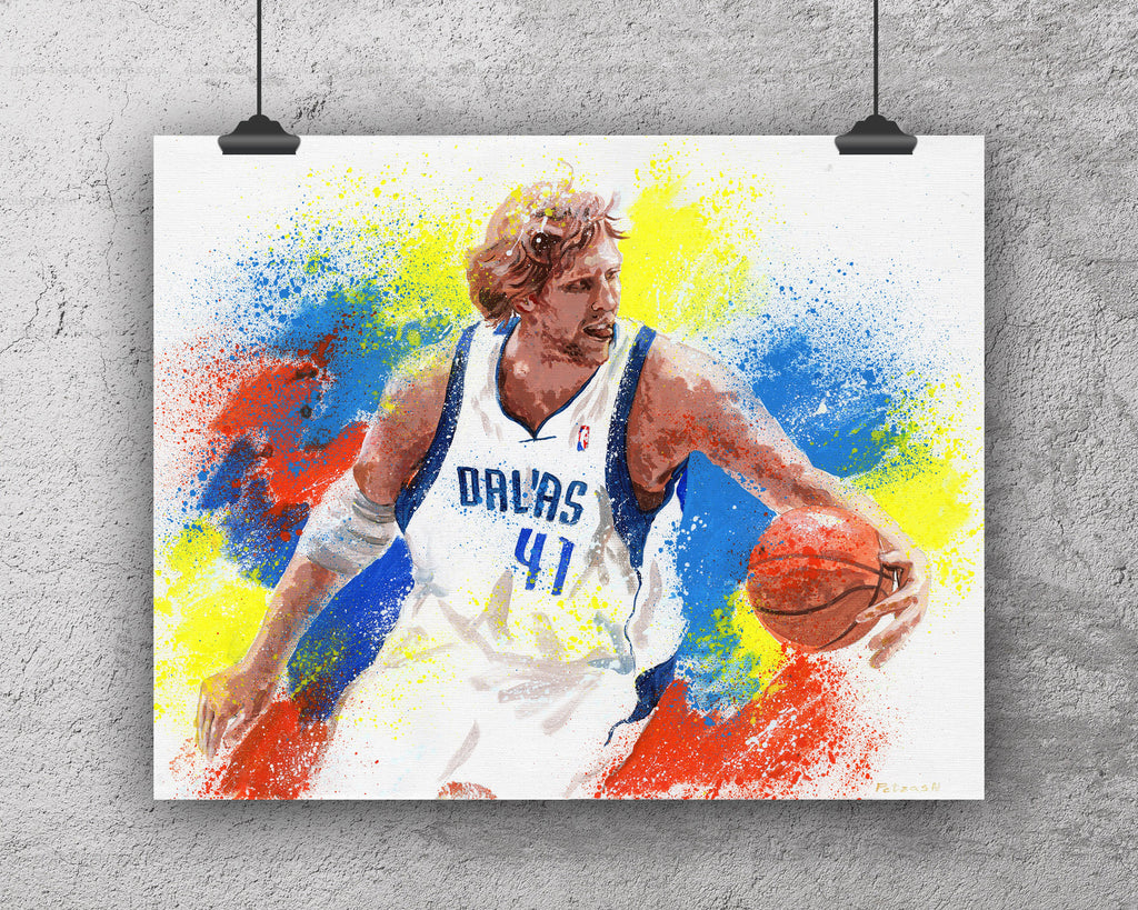 Dirk Nowitzki Art Print: Canvas or Paper