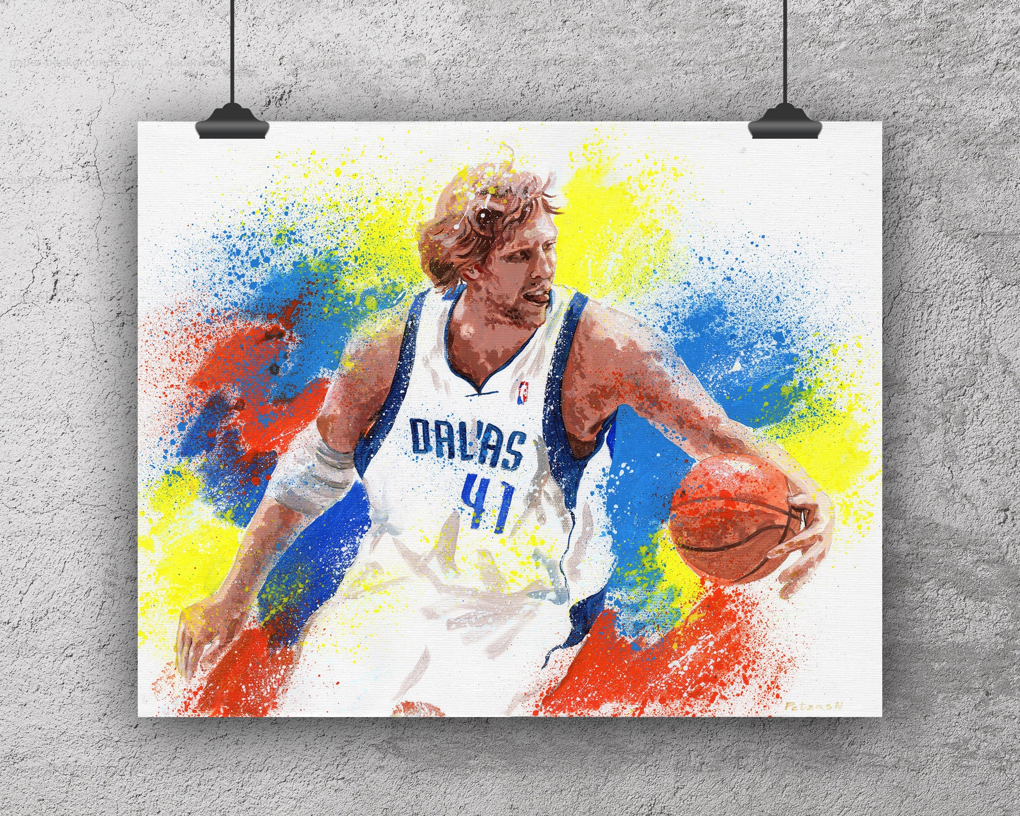 Dirk Nowitzki Art Print: Canvas or Paper