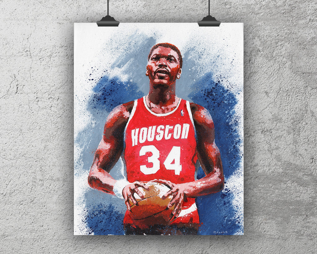 Hakeem Olajuwon Art Print: Canvas or Paper