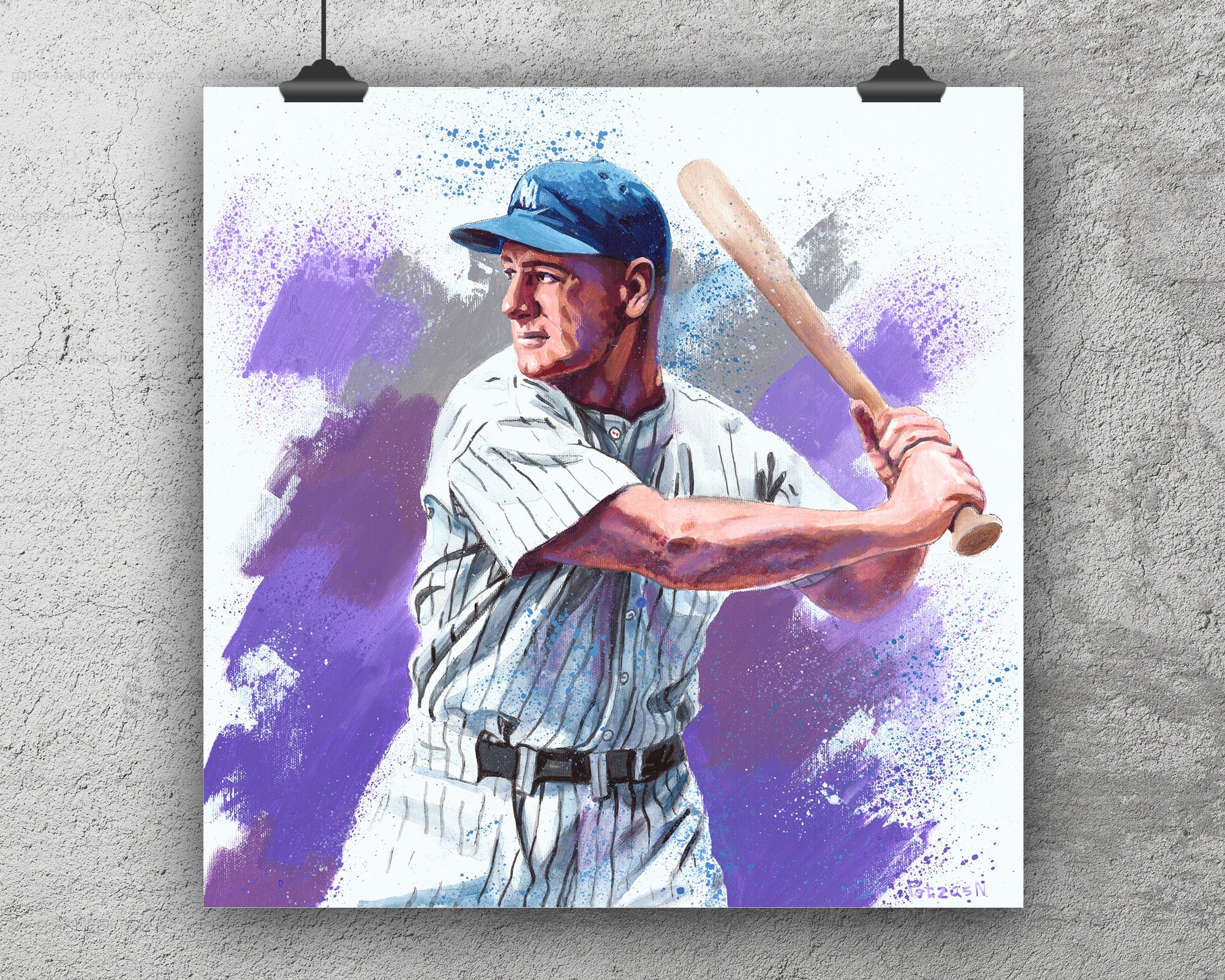 Lou Gehrig Art Print: Canvas or Paper