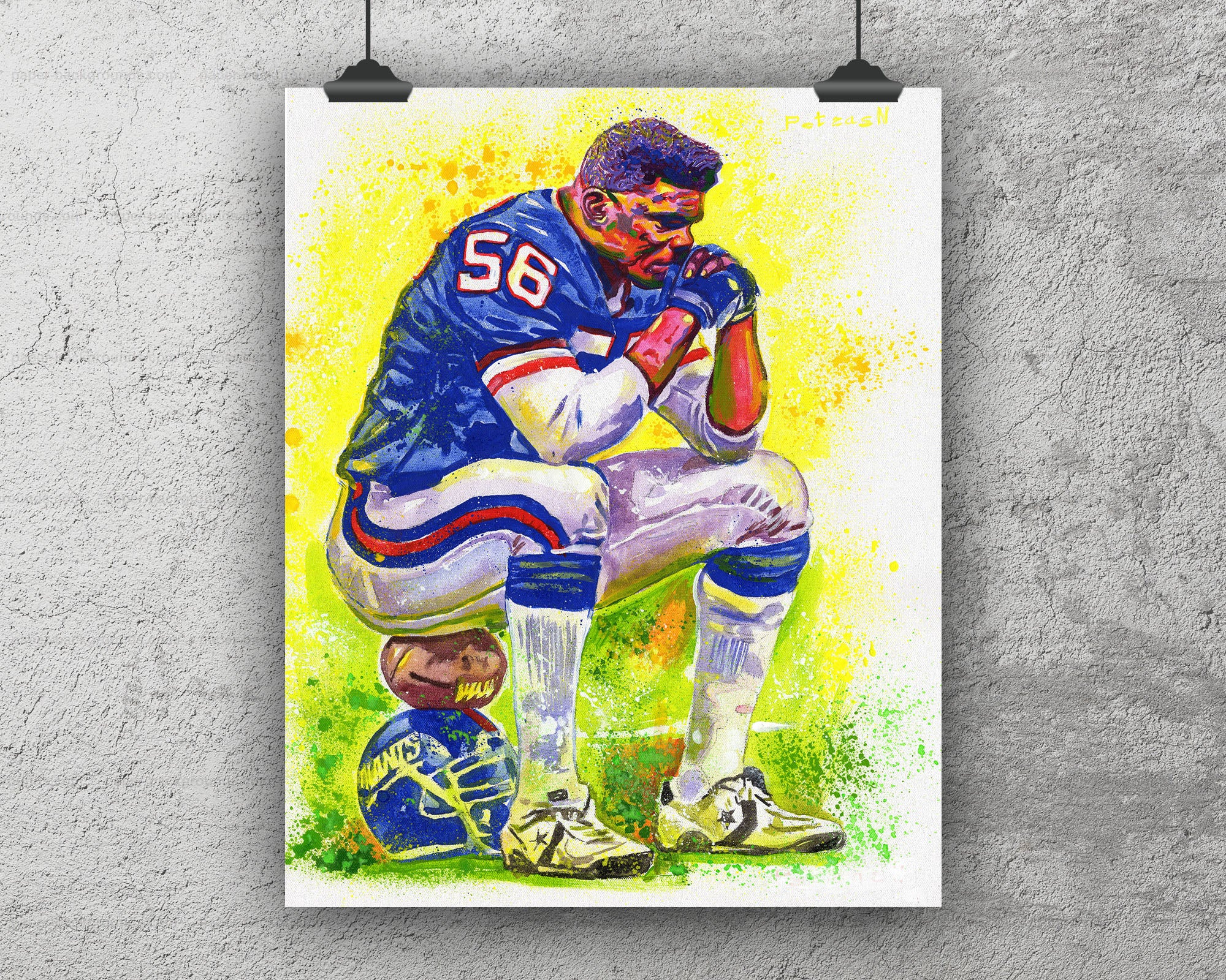 Lawrence Taylor Art Print: Canvas or Paper
