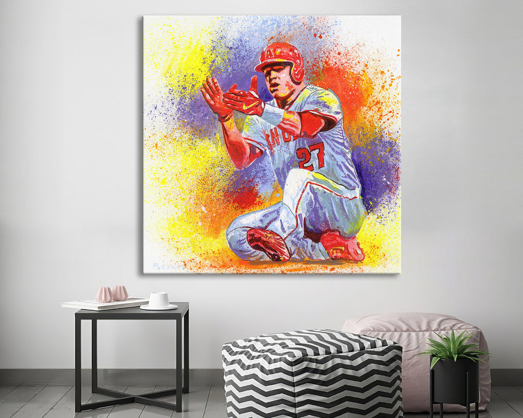 Mike Trout Art Print: Canvas or Paper