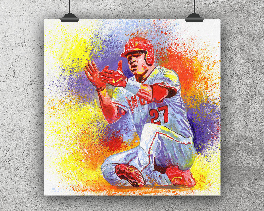 Mike Trout Art Print: Canvas or Paper