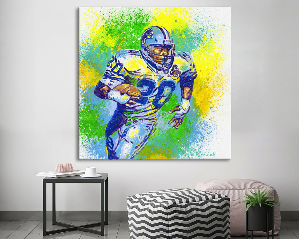 Barry Sanders Art Print: Canvas or Paper