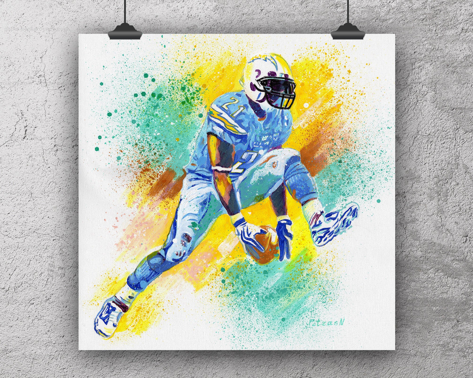 LaDainian Tomlinson Art Print: Canvas or Paper