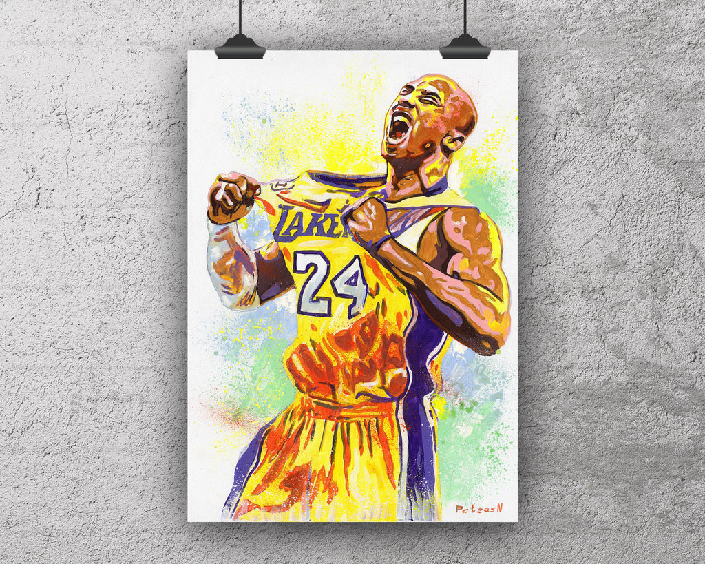 Kobe Bryant Art Print: Canvas or Paper
