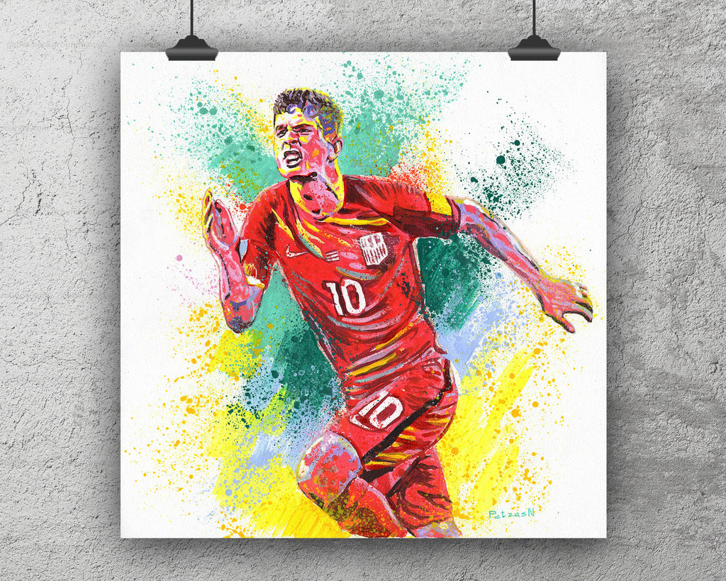 Christian Pulisic Art Print: Canvas or Paper