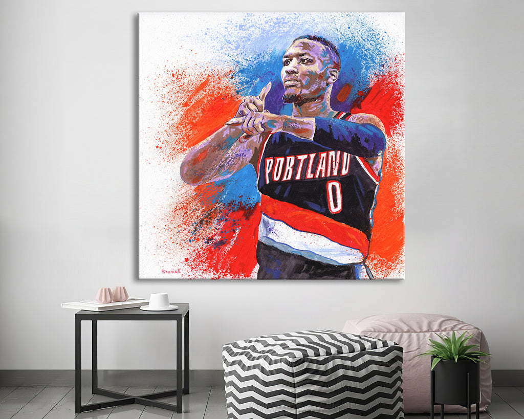 Damian Lillard Art Print: Canvas or Paper