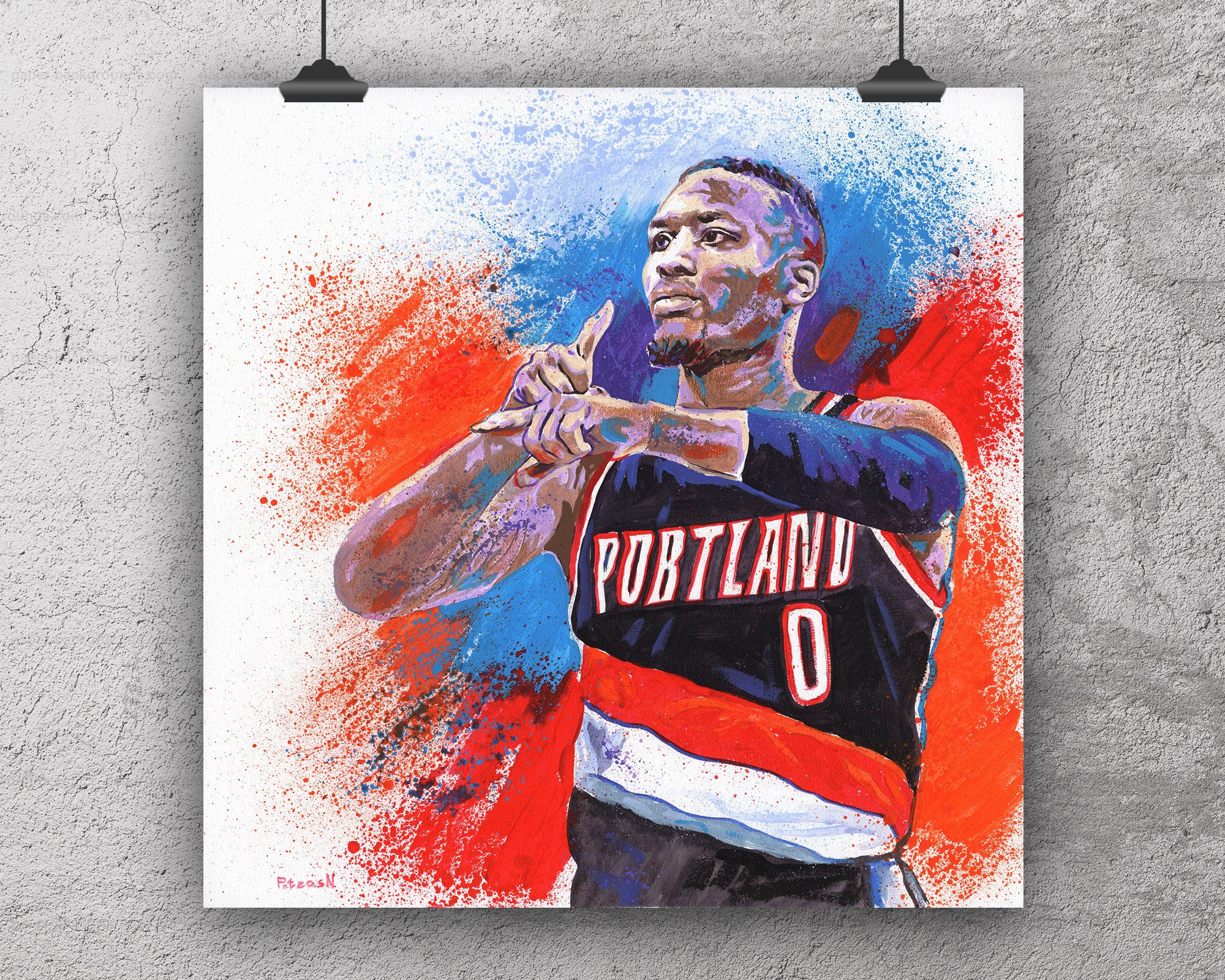 Damian Lillard Art Print: Canvas or Paper
