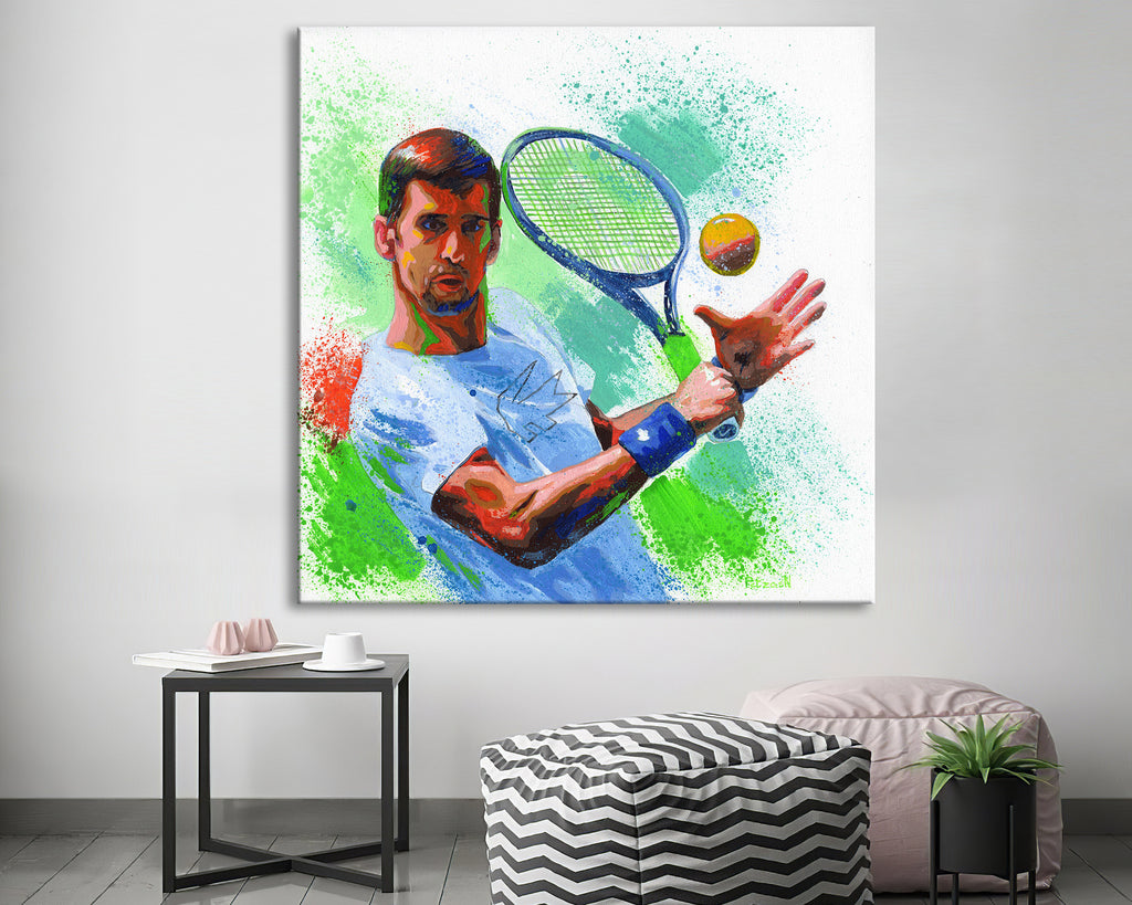 Novak Djokovic Art Print: Canvas or Paper