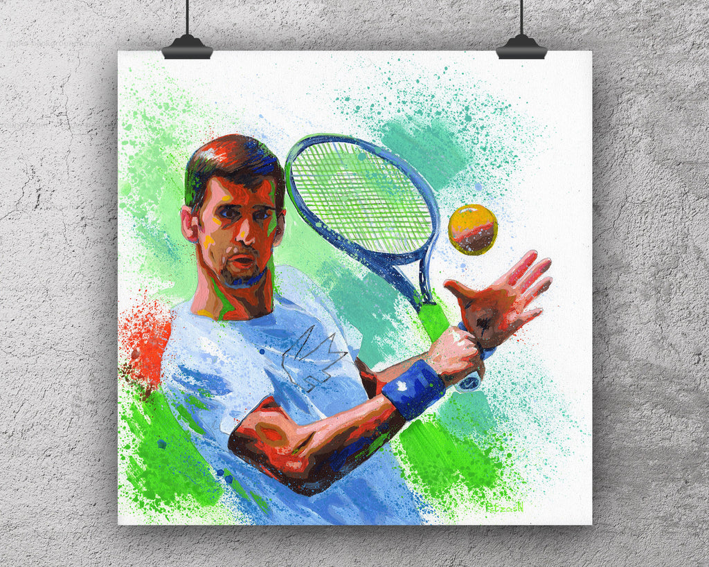 Novak Djokovic Art Print: Canvas or Paper