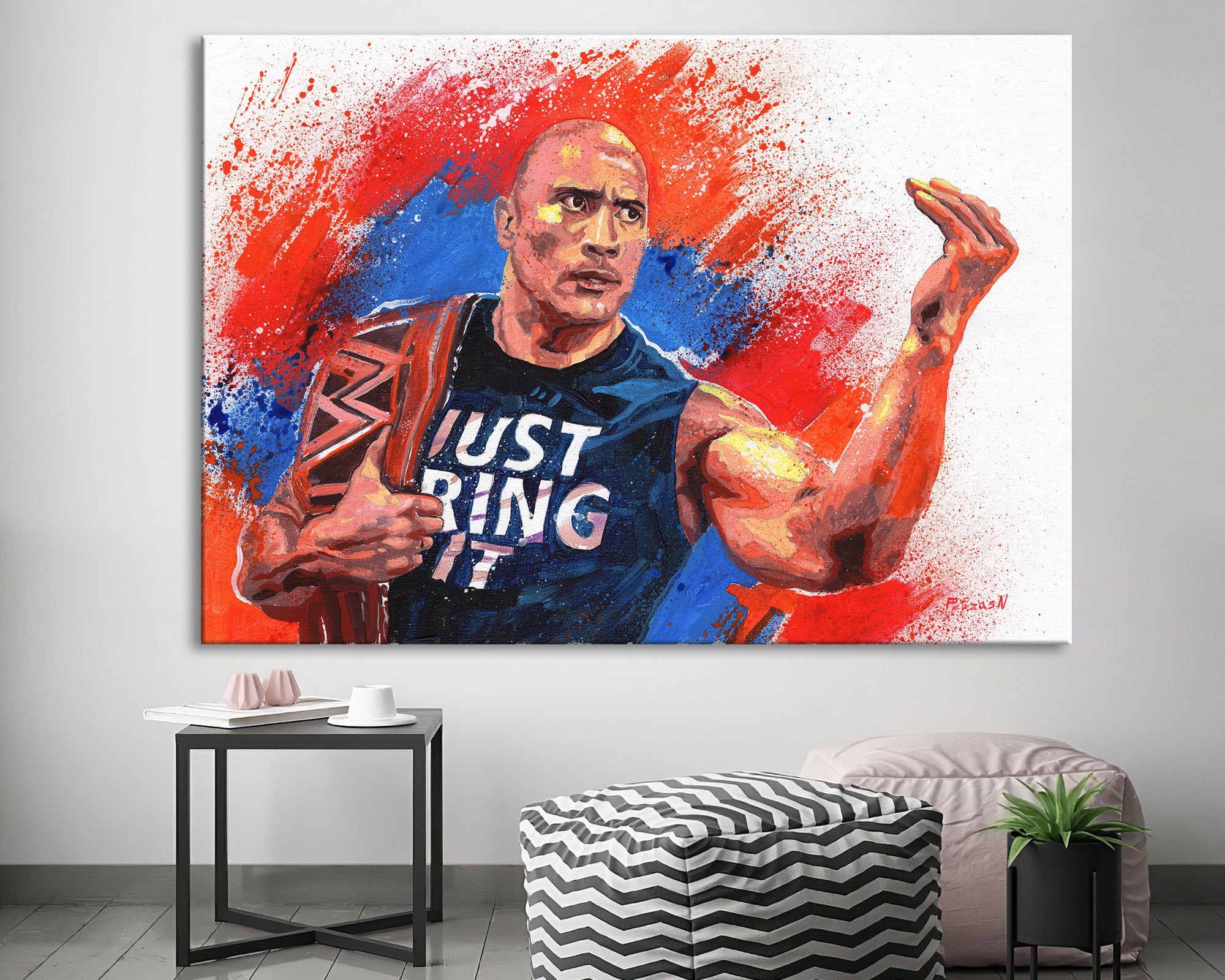 Dwayne Johnson Art Print: Canvas or Paper