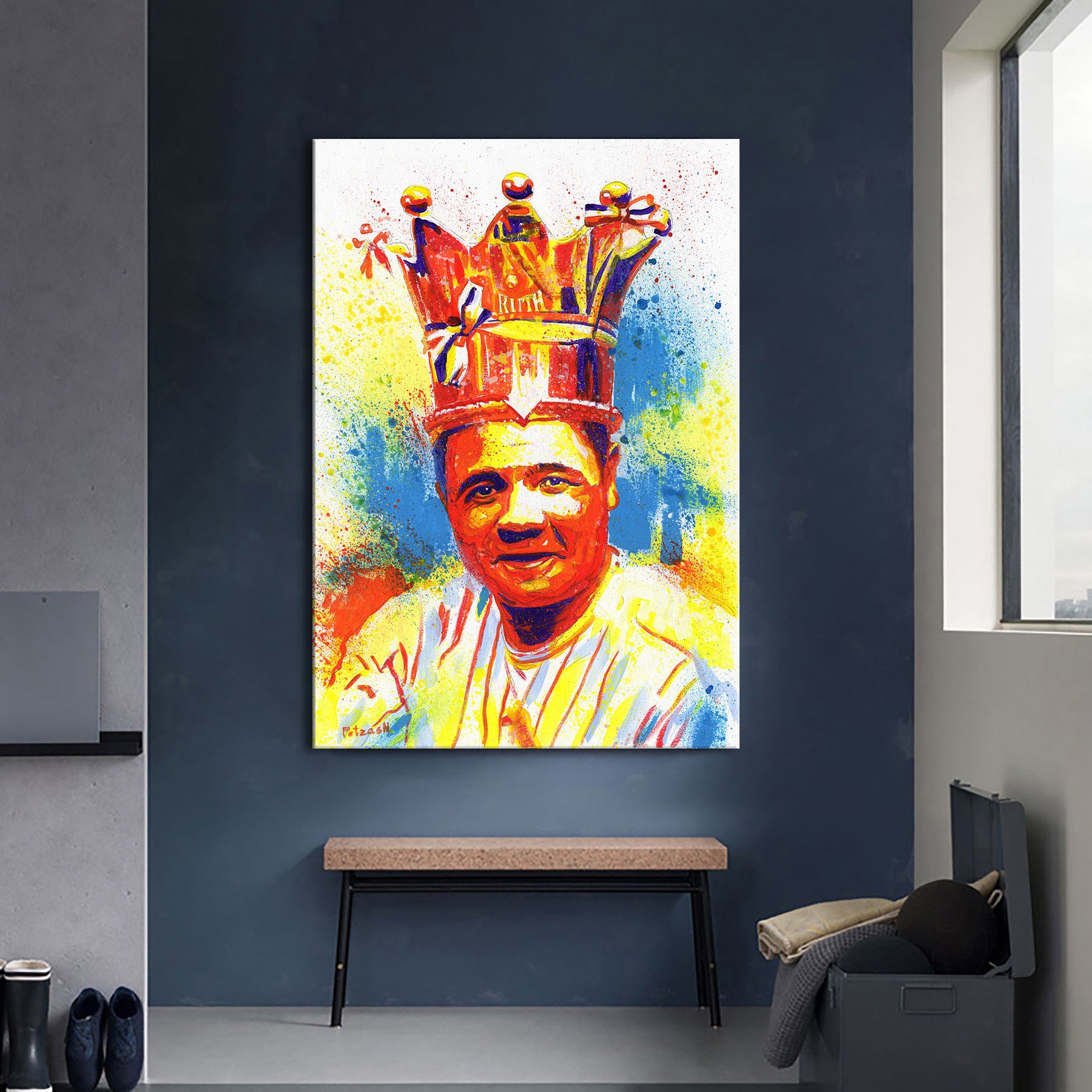 Babe Ruth Art Print: Canvas or Paper