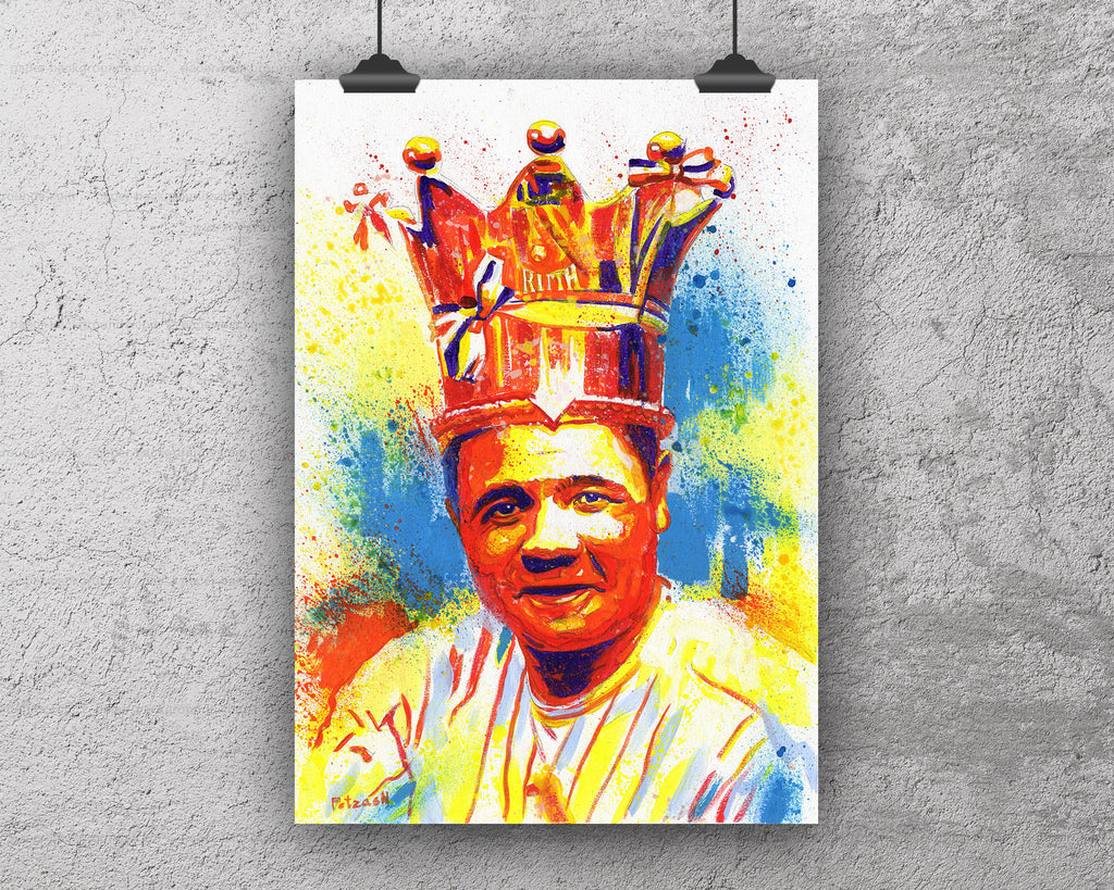 Babe Ruth Art Print: Canvas or Paper