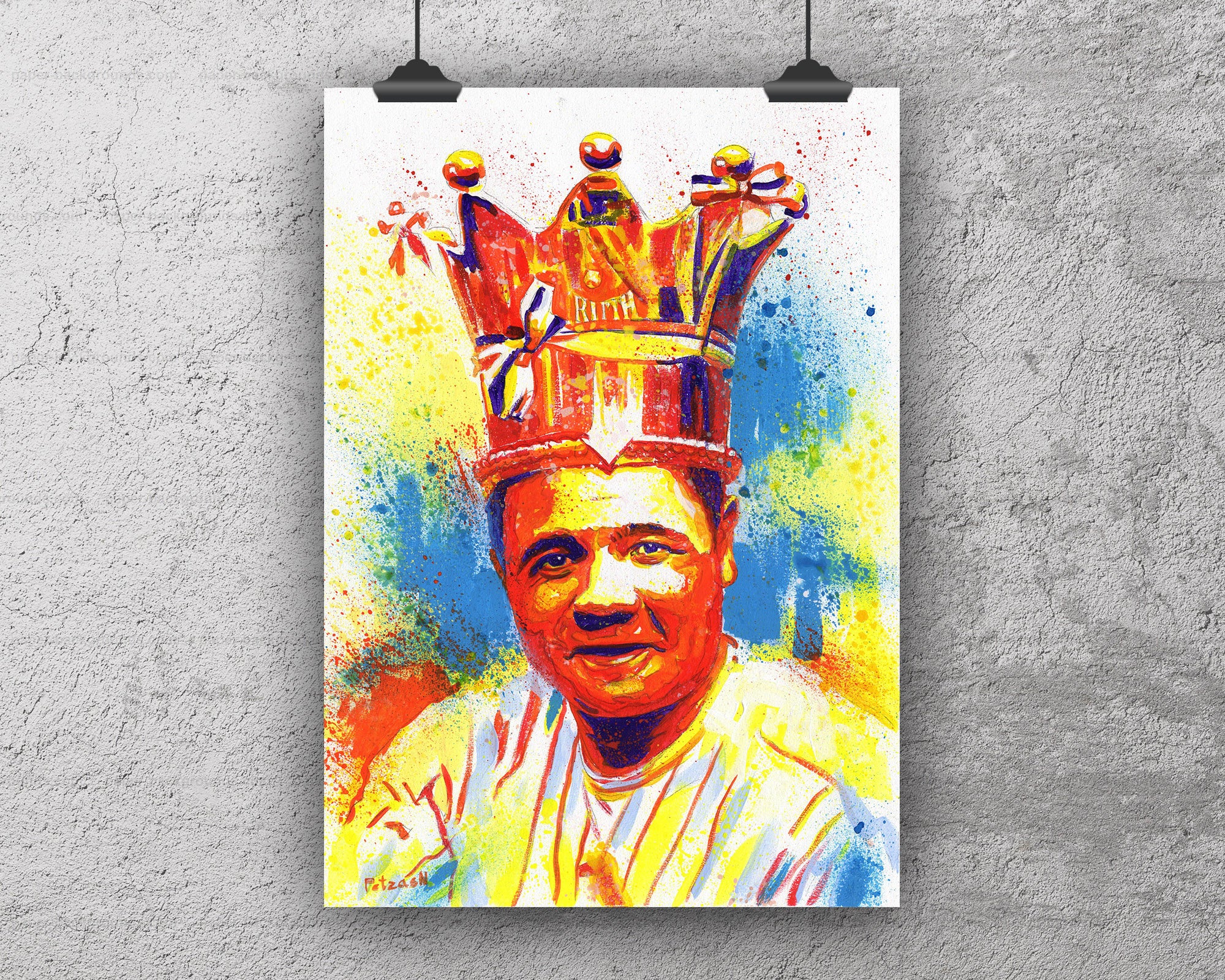 Babe Ruth Art Print: Canvas or Paper