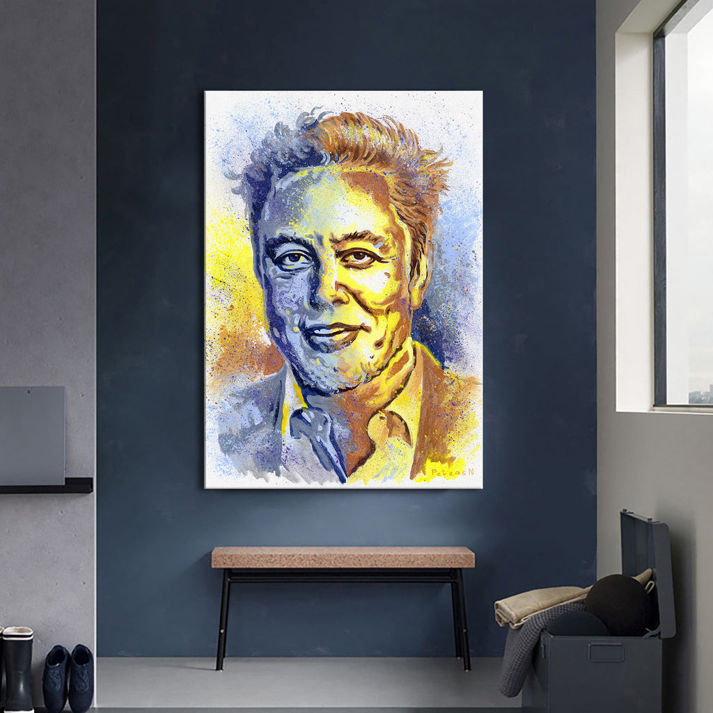 Elon Musk Art Print: Canvas or Paper