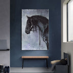 Black Horse Art Print: Canvas or Paper