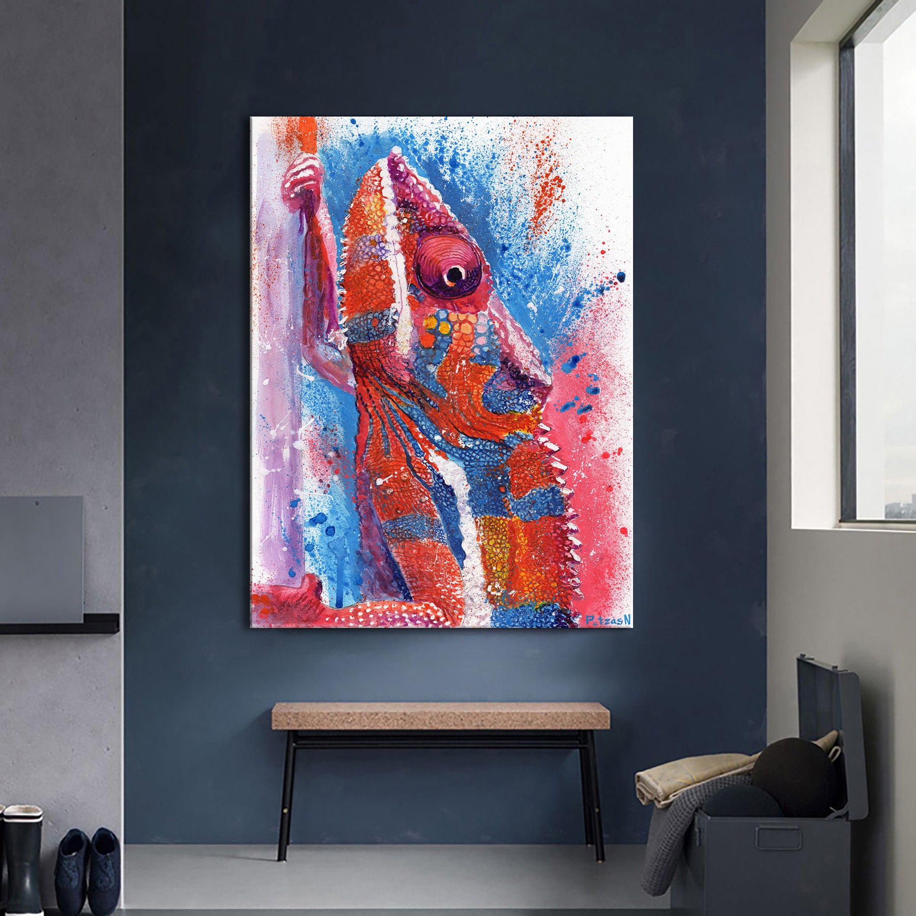 Chameleon Art Print: Canvas or Paper