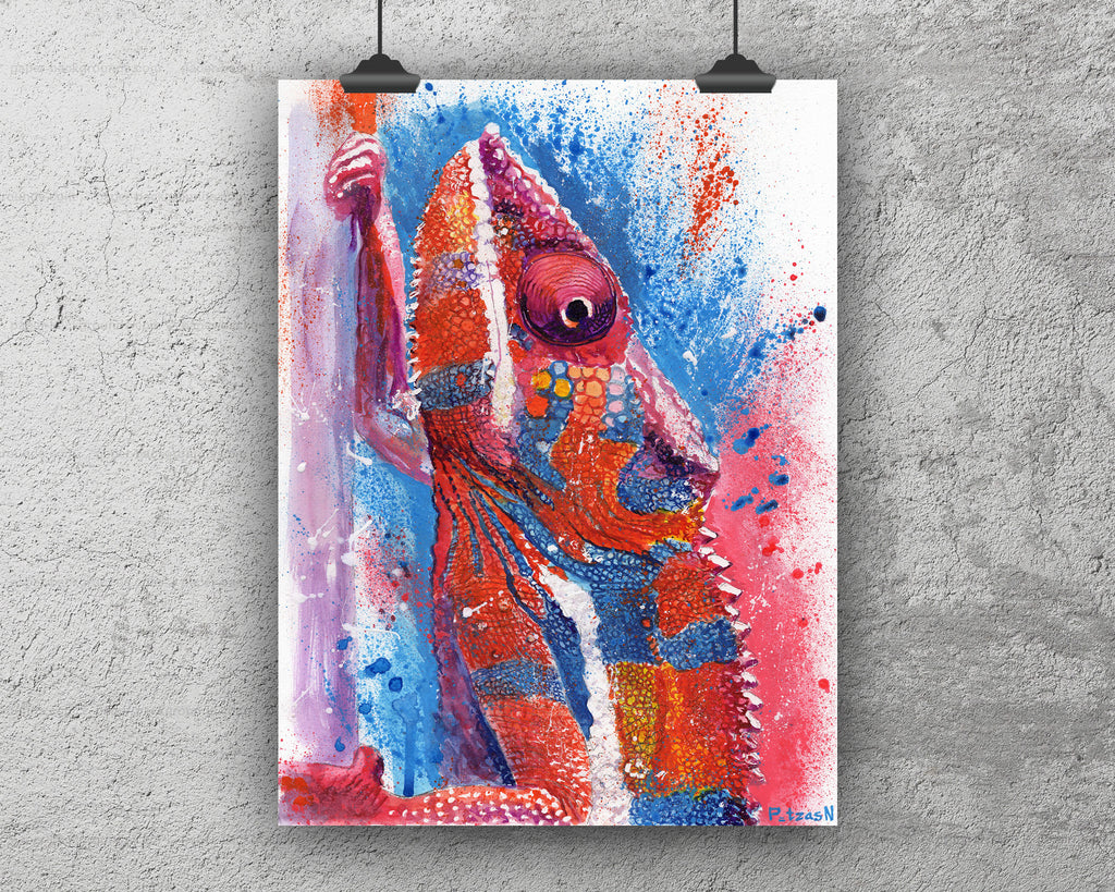 Chameleon Art Print: Canvas or Paper