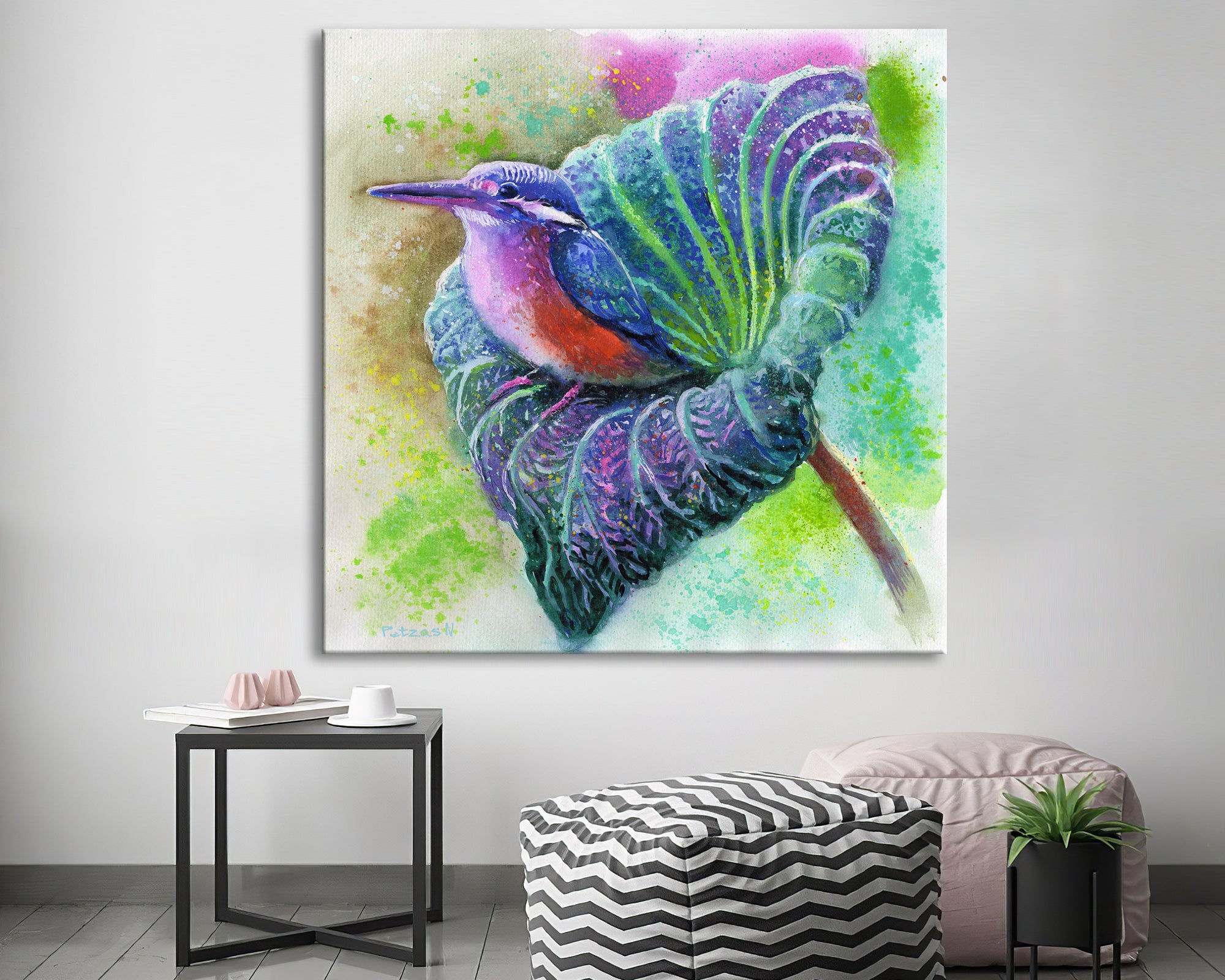 Kingfisher Art Print: Canvas or Paper
