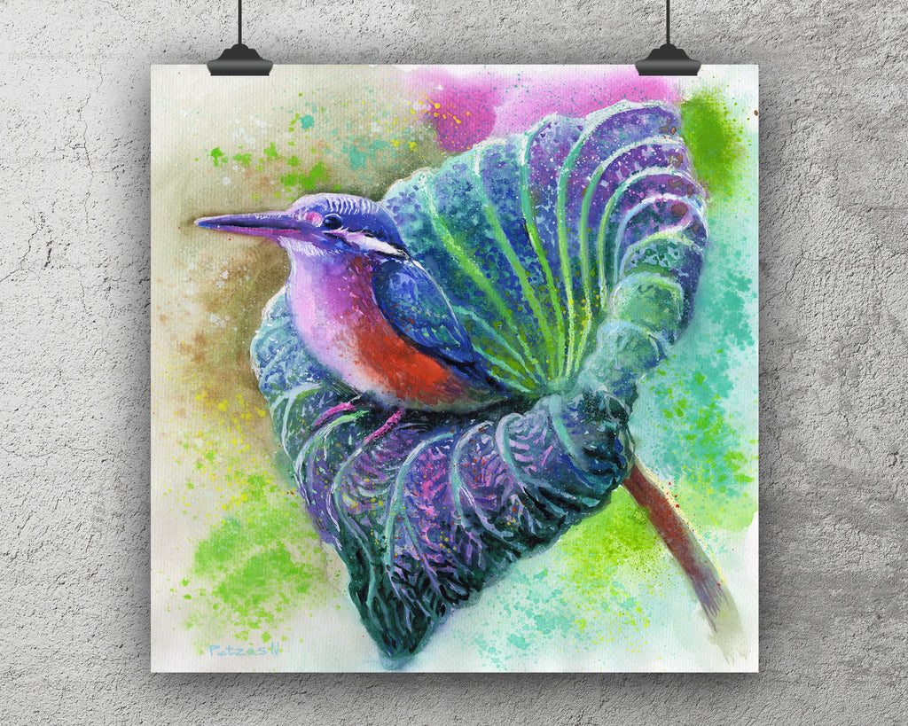Kingfisher Art Print: Canvas or Paper