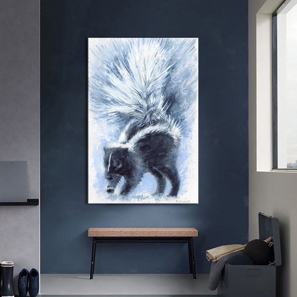 Skunk Art Print: Canvas or Paper