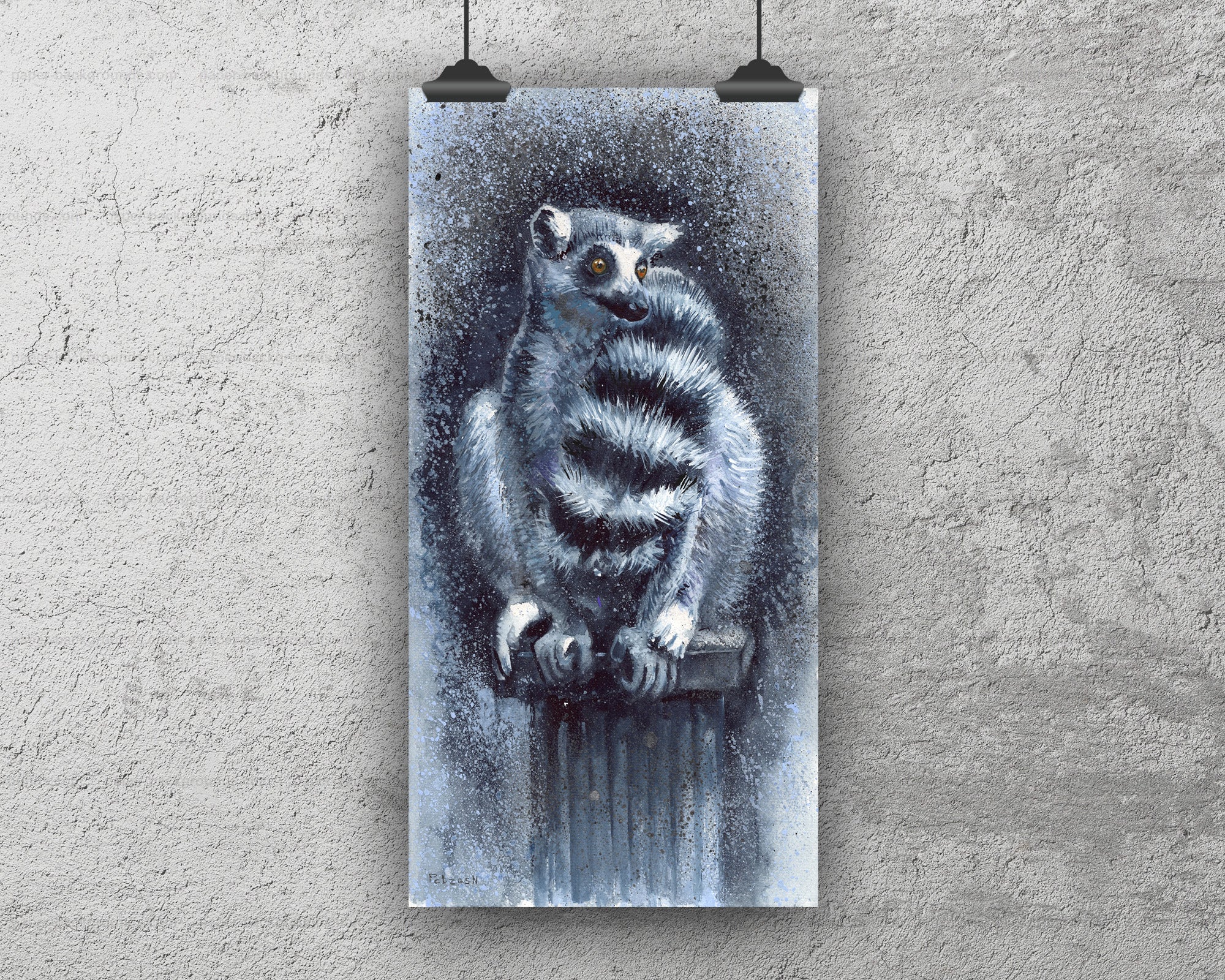 Lemur Art Print: Canvas or Paper