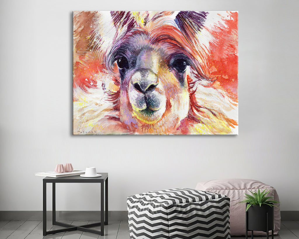 Llama Art Print: Canvas or Paper