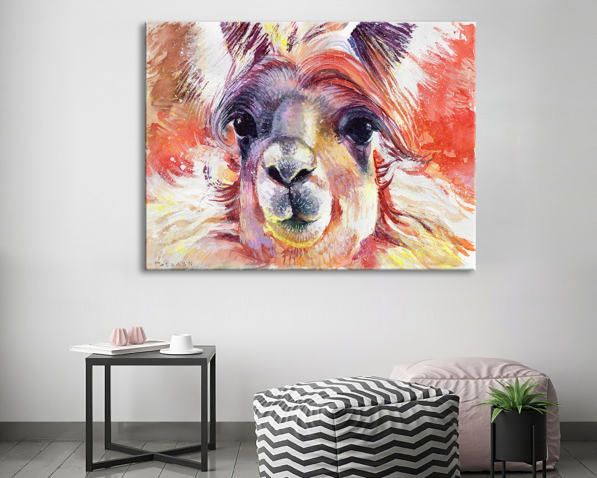 Llama Art Print: Canvas or Paper