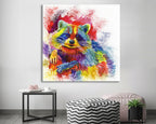 Raccoon Art Print: Canvas or Paper