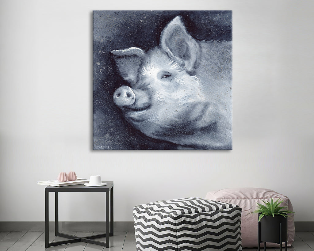Pig Art Print: Canvas or Paper