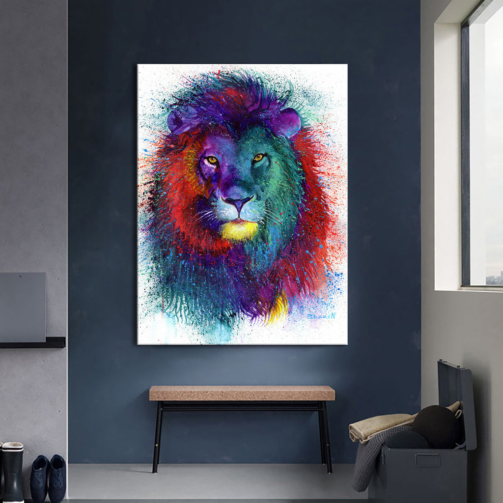 Lion Art Print: Canvas or Paper
