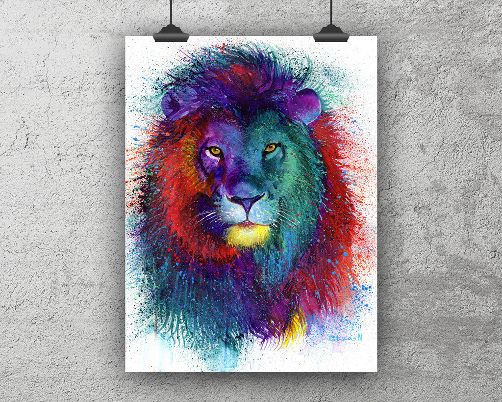 Lion Art Print: Canvas or Paper