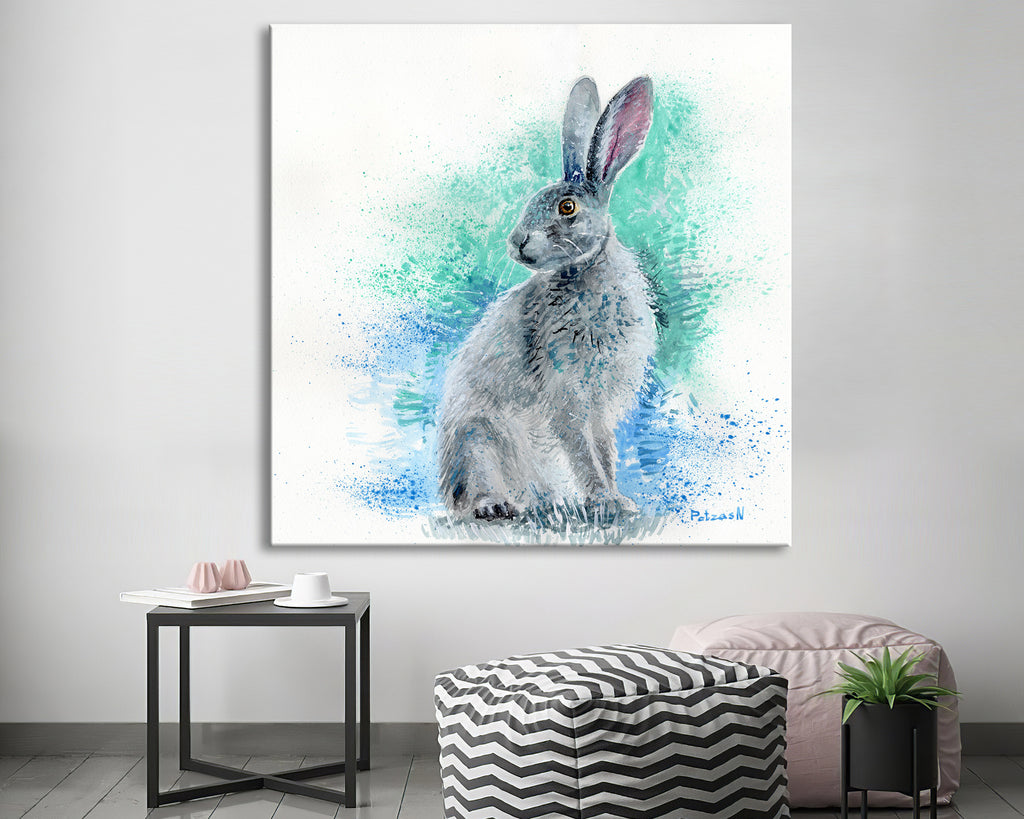 Rabbit Art Print: Canvas or Paper