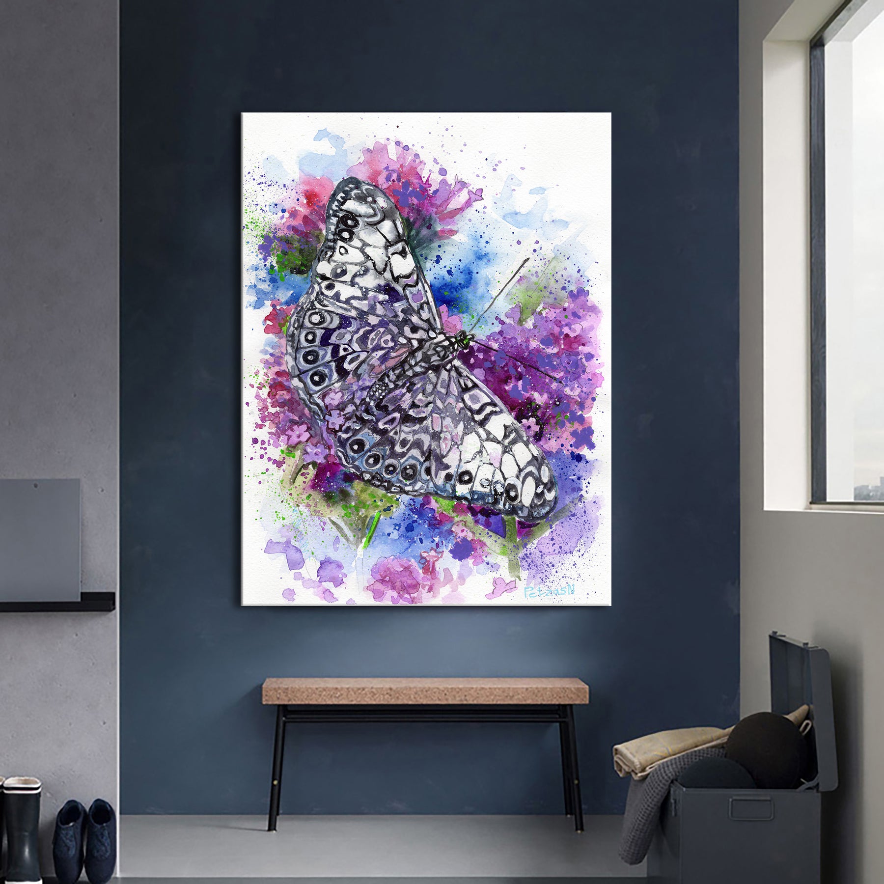 Butterfly Art Print: Canvas or Paper