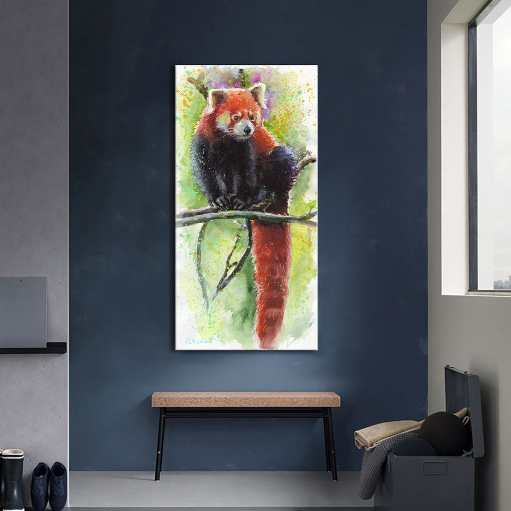 Red Panda Art Print: Canvas or Paper