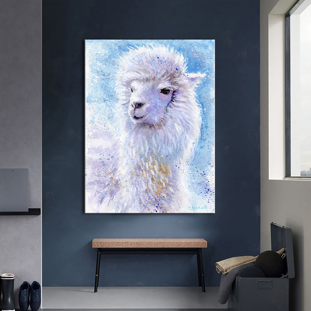 Alpaca Art Print: Canvas or Paper
