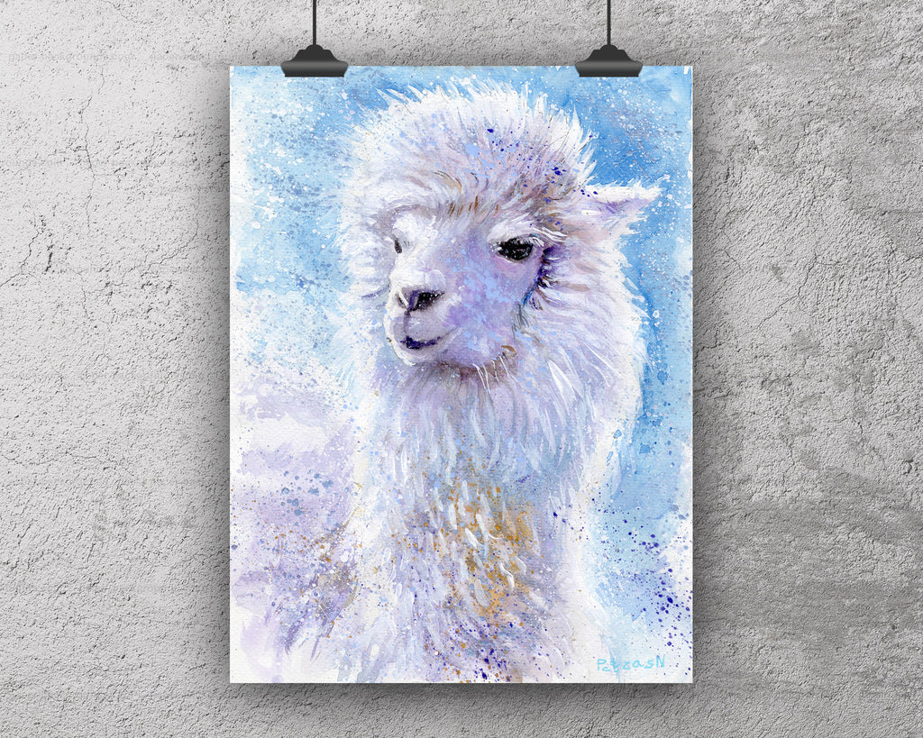 Alpaca Art Print: Canvas or Paper