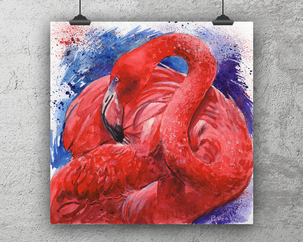 Flamingo Art Print: Canvas or Paper