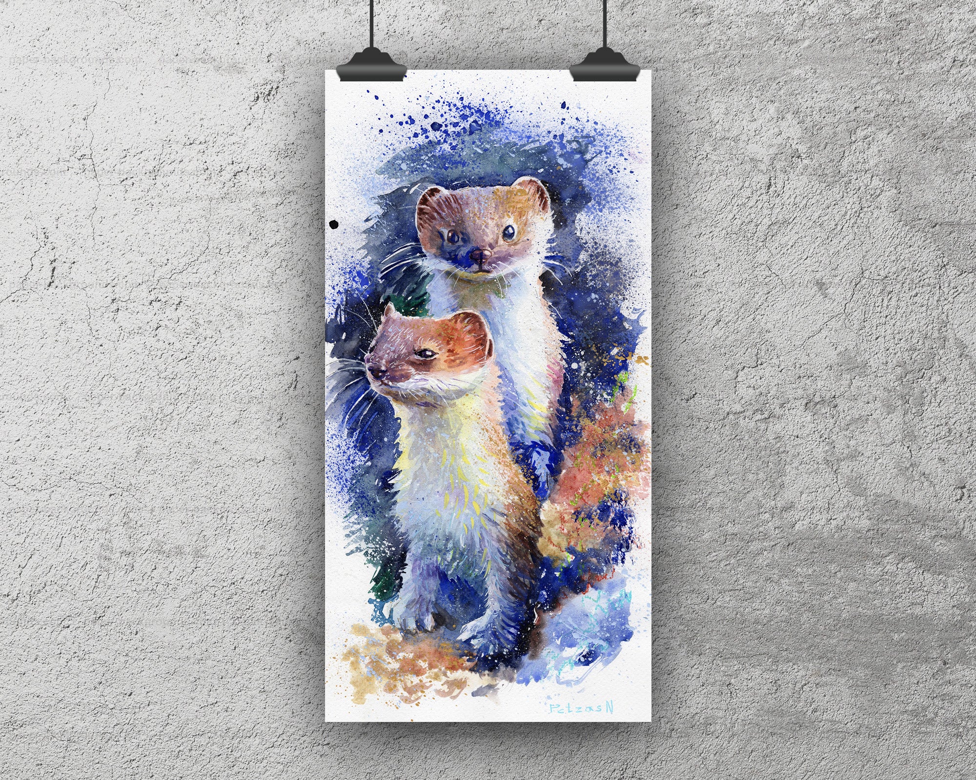 Stoats Art Print: Canvas or Paper