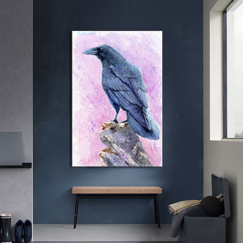 Raven Art Print: Canvas or Paper