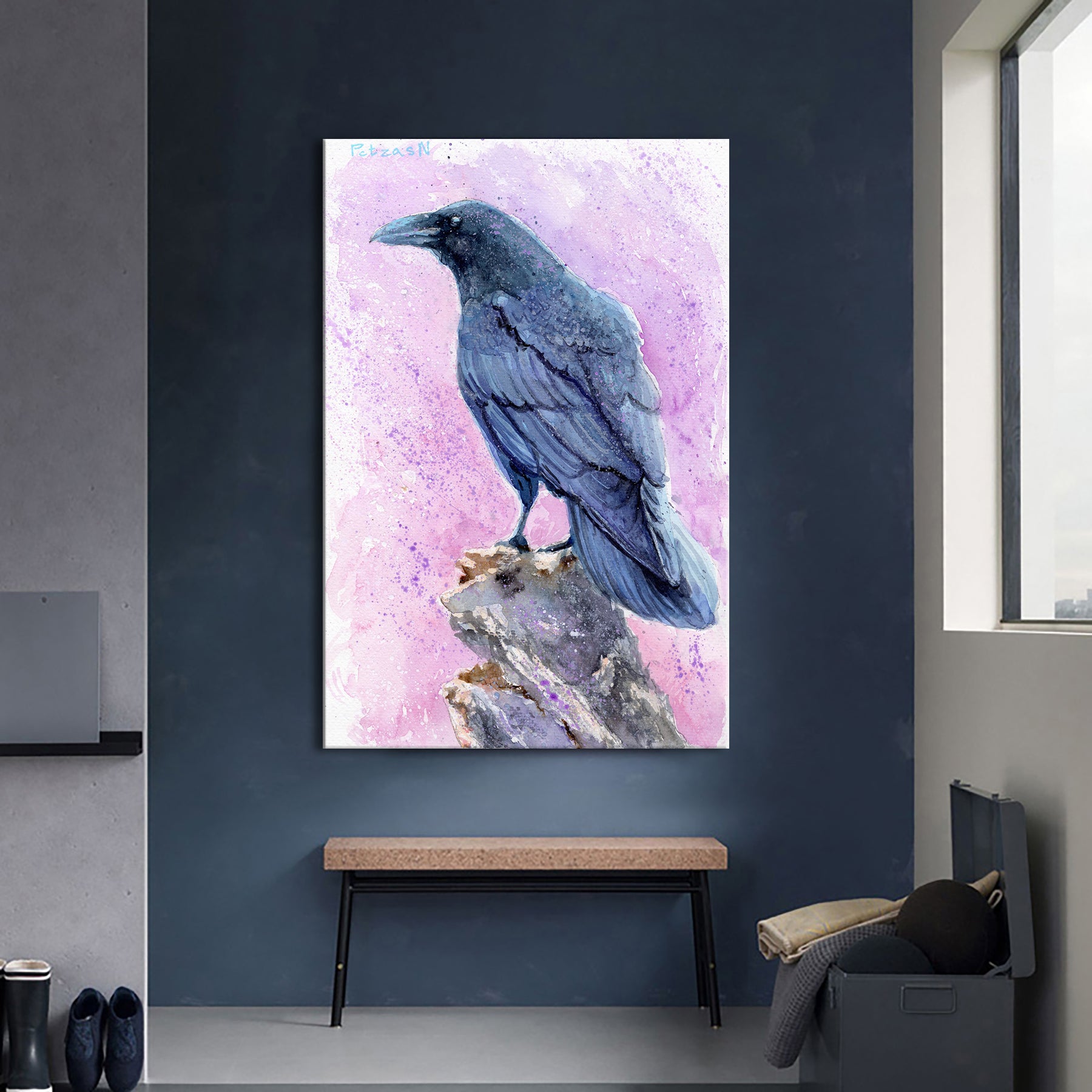 Raven Art Print: Canvas or Paper