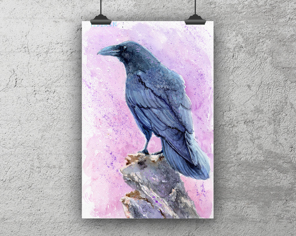 Raven Art Print: Canvas or Paper