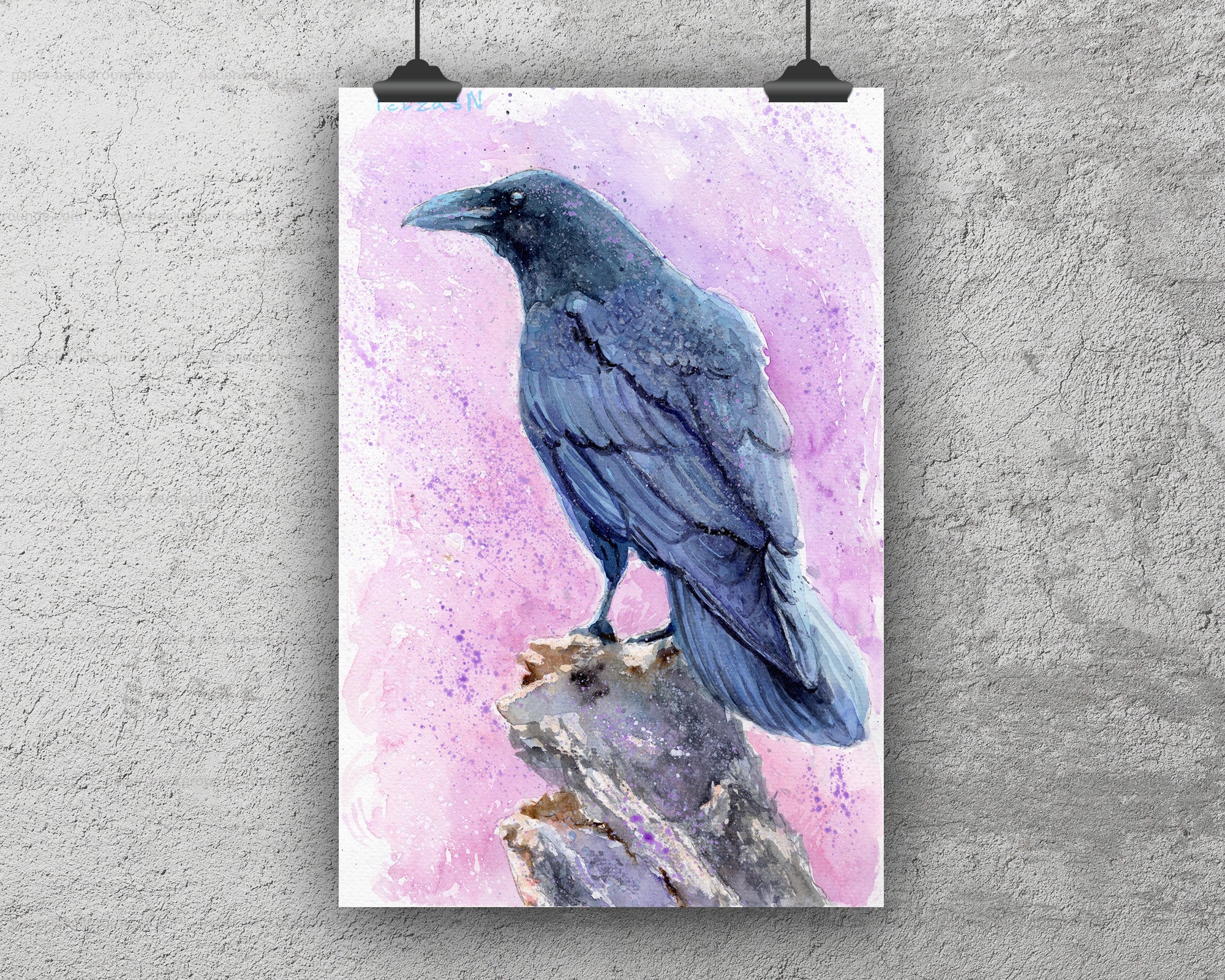 Raven Art Print: Canvas or Paper