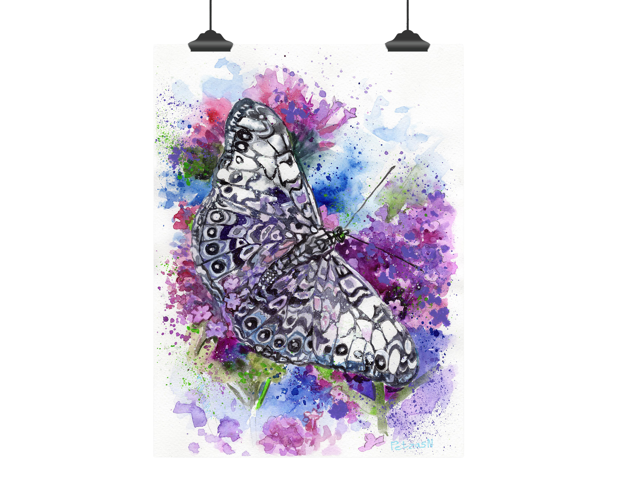 Butterfly Art Print: Canvas or Paper