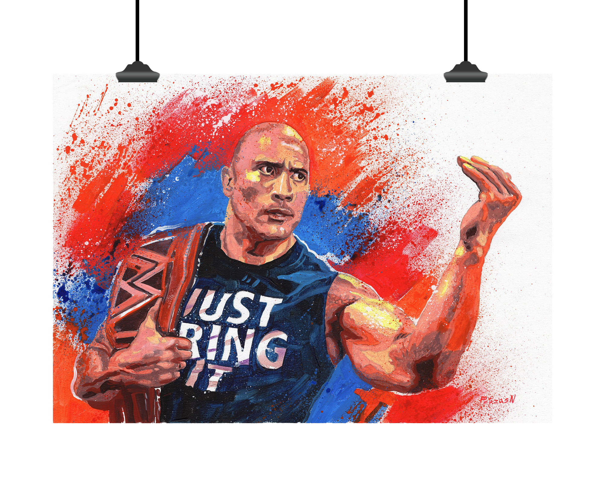 Dwayne Johnson Art Print: Canvas or Paper