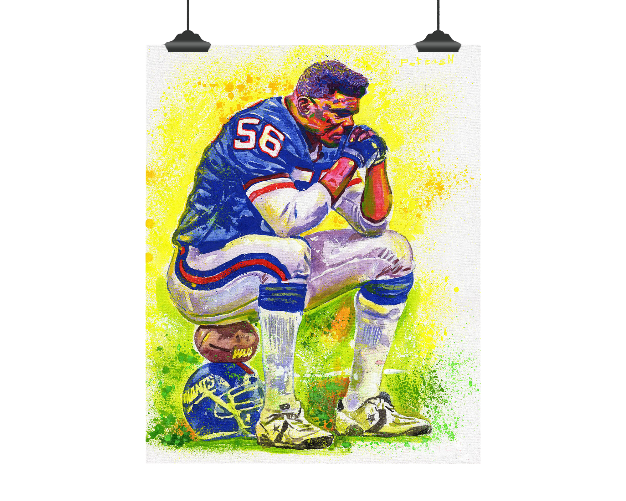 Lawrence Taylor Art Print: Canvas or Paper